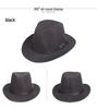 Unisex Solid Color Straw Jazz Hat - Outdoor Sun Protection for Men & Women