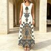 A-Line Maxi Dress,Sleeveless Paisley Pattern,Relaxed Fit Soft Fabric,Elegant Design for Daily Casual,Parties & Travel Photos,Versatile Fashion