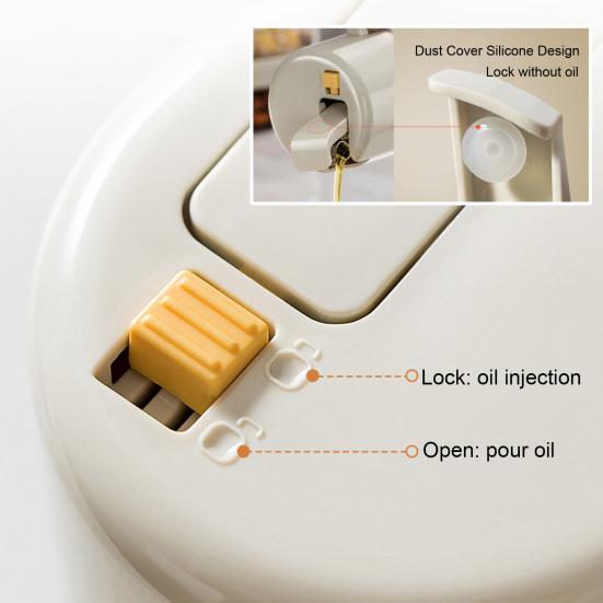 Pulverizator de ulei de măsline, 550 ml, sticlă 2-în-1, cu control inteligent al capacului, sticla cu pulverizare din sticlă, instrument de bucătărie pentru gătit salate la grătar