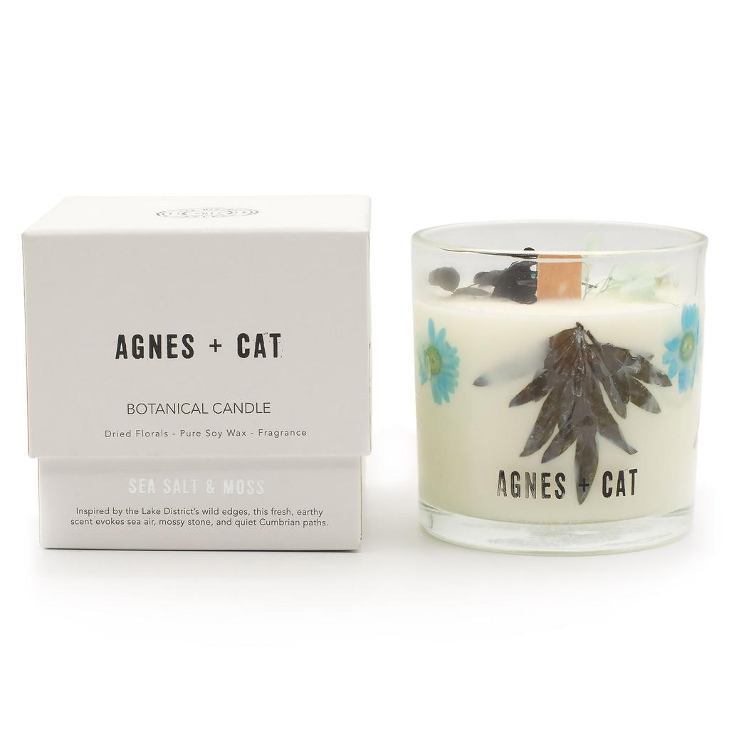 Agnes + Cat Botanical Soy Wax Candle – Seasalt & Moss