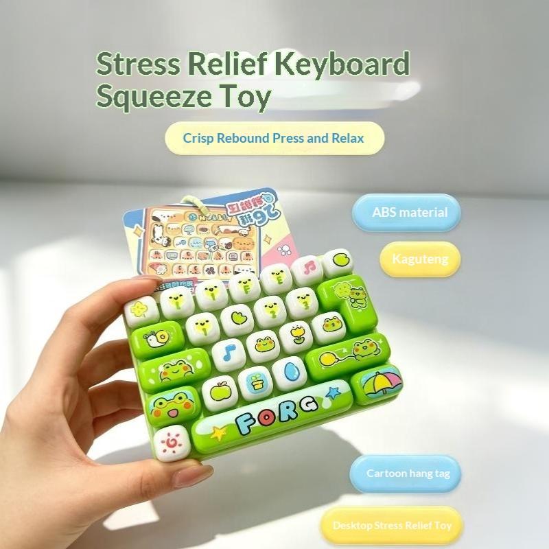 Stress Relief Keyboard Toy Sensory Fidget 26 Keys Compact Fun Keychain Ideal Party Favor Small Gift Bag Pendant