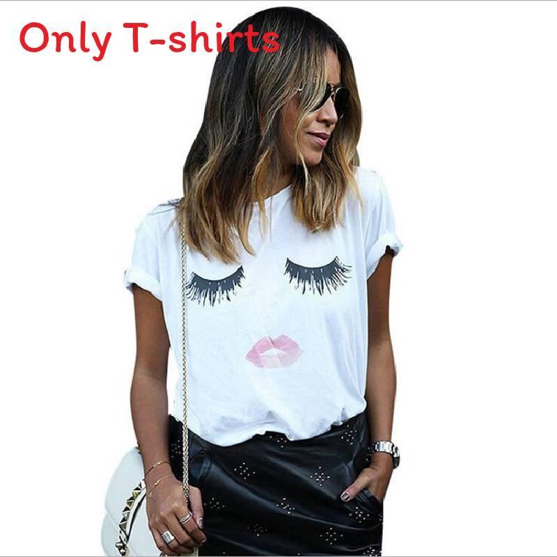 Trendy Women's Short Sleeve Graphic T-shirt With Black And White Print For Stylish Streetwear