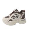 [Youshilai] Fashion color matching casual sports shoes women's 2025 spring new thick-soled inner height-increasing temperament single shoes