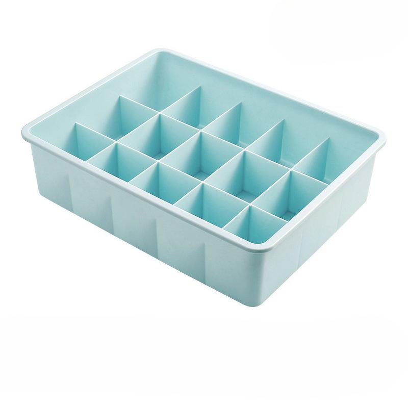 

Домашний ящик для хранения носков в стиле комода, коробка с отделениями для бюстгальтеров и нижнего белья [15Squares]None-lightblue