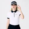 AVAVE Women'S Color Block Cutout Detail Short Sleeve Golf T-Shirt White