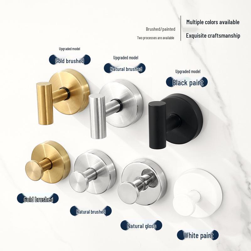 Stainless Steel No-Drill Suction Cup Hook for Bathroom Walls
