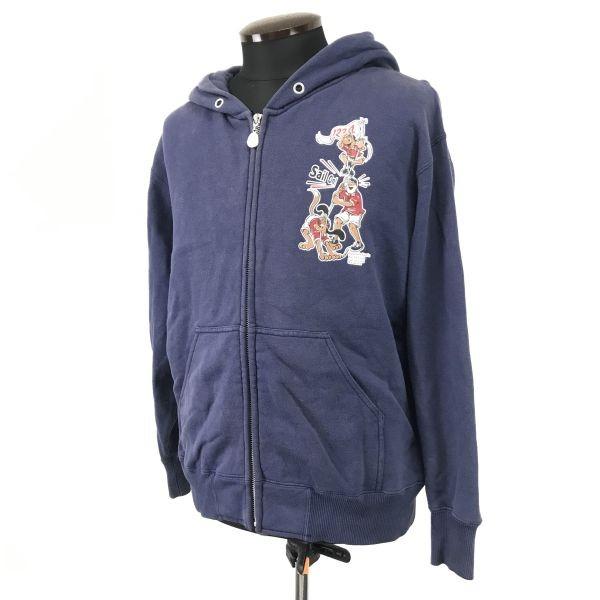 CAPTAIN SANTA Sweat Zip Hoodie Navy Size S Men Japanese Official(USED)