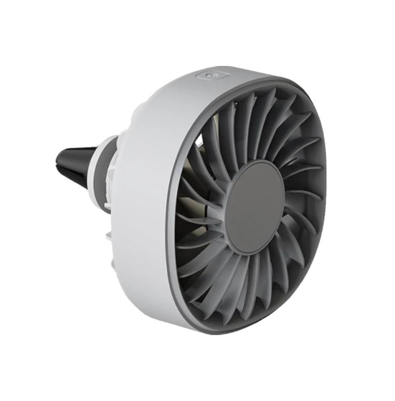 

2025 NEW Car Mounted Small Fan USB Small Electric Fan for Car Air Outlet Gale Cool Colorful Light Fan Automotive Supplies хаки