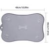 Shenrongtong Dog Bowl Mat, Bone Shaped Silicone Pet Placemat, Bone Shaped Non-Slip Silicone Feeding Mat for Small Dogs a
