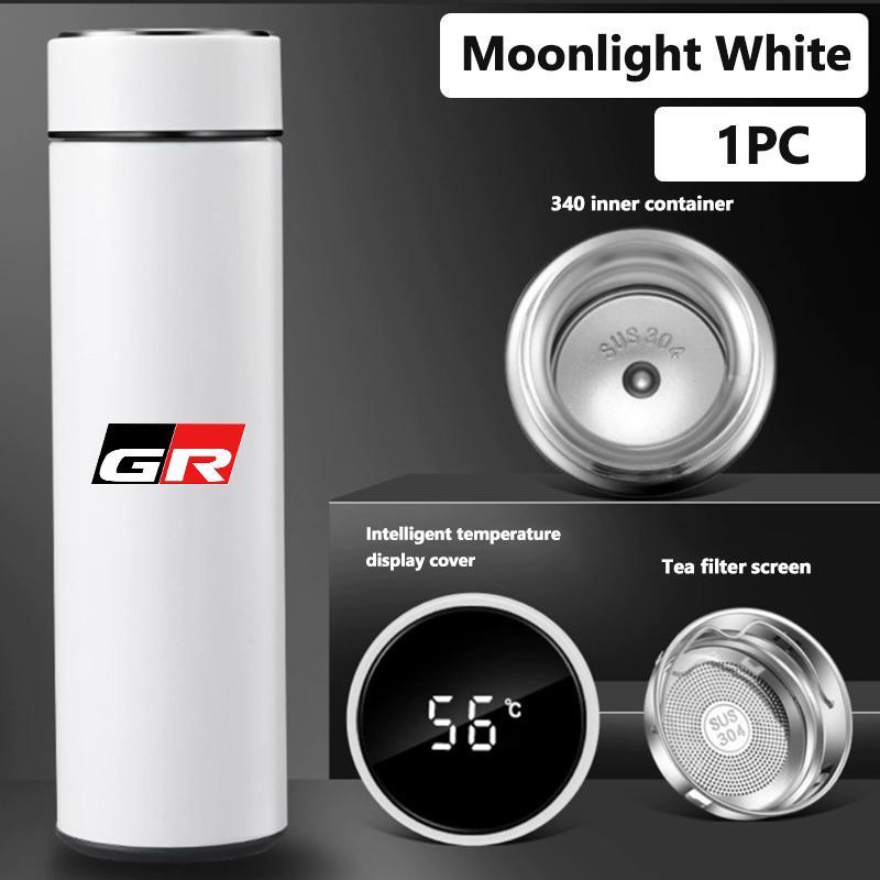 For Toyota Car Logo Badge Intelligent Thermos Cup Auto Smart Digital Thermos Cups Supra Aygo Prado RAV4 Hilux Yaris Corolla