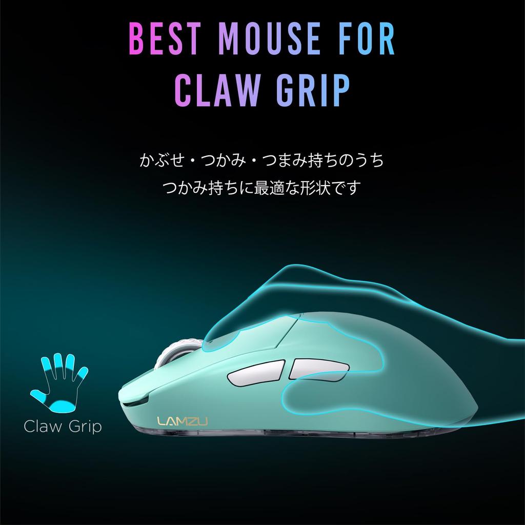 Lamzu Atlantis Mini Pro Gaming Elegant Amazon 1 Set of Extra Japan Authorized Dealer Warranty Mouse, Blue, Exclusive, Soles,