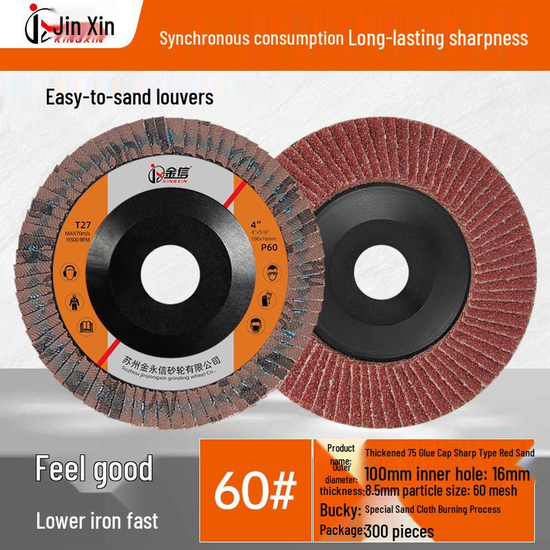 Jinxin Flap Disc for Angle Grinder - Polishing and Sanding Wheel for Stainless Steel
