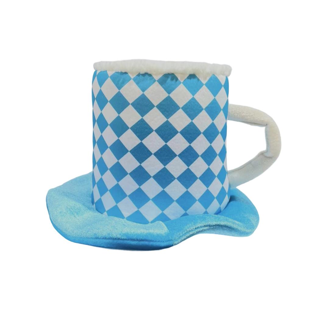 Novelty Mug Shape Hat with Foam Top Plush Material Soft Costume Accessory for Theme Parties Events Festivals