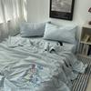 Summer Girl Cute Kt Cat Towel Embroidered Light Summer Cool Quilt, Thin Machine Washable Air Conditioner Quilt Summer Quilt Core