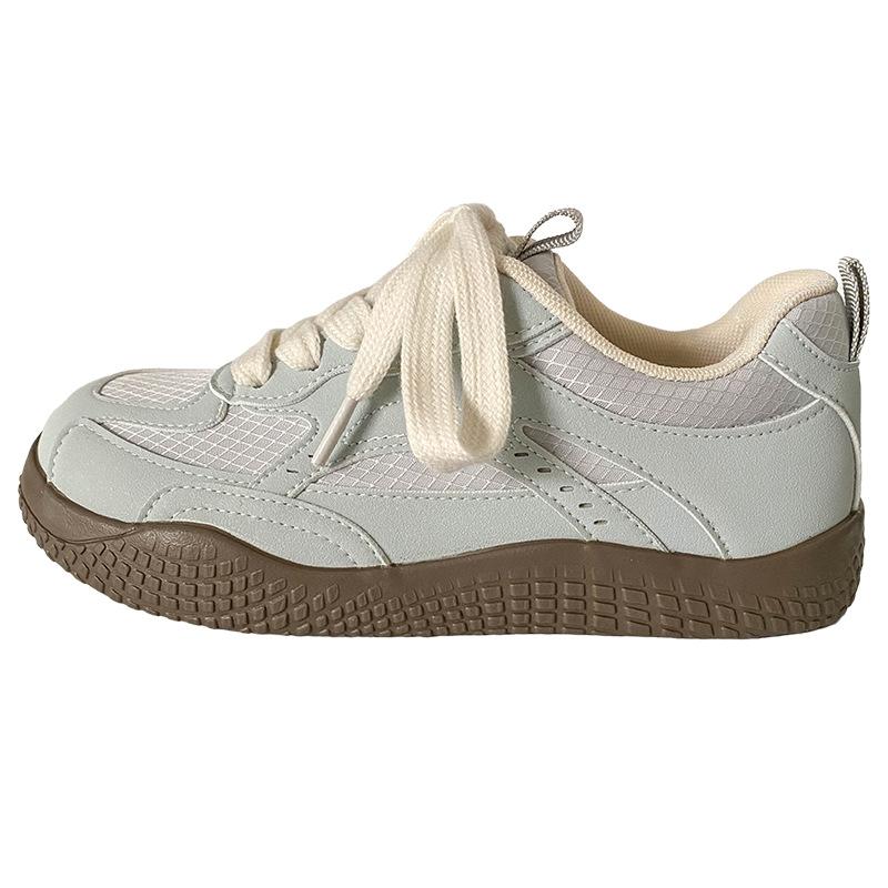 

BE-6822 latex insole/2025 spring new platform white shoes women s shoes board shoes flat leather casual shoes 35 синий