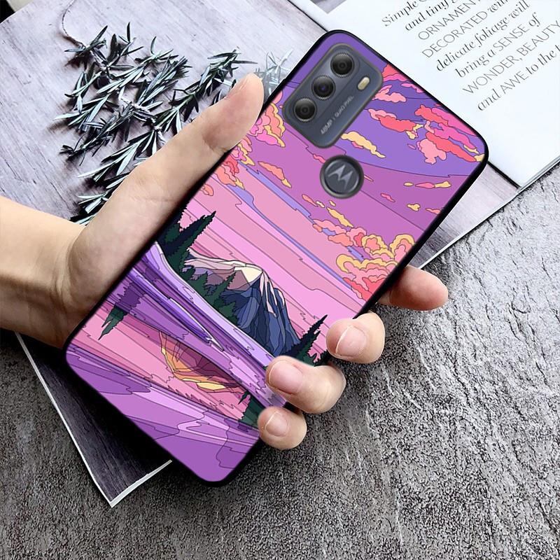 Husă de telefon Anime Scenery Sky Landscape pentru Moto Edge 50 40 Pro Edge 40 30 Ultra Neo Fusion G Power G Stylus G Play E32 E20 E40