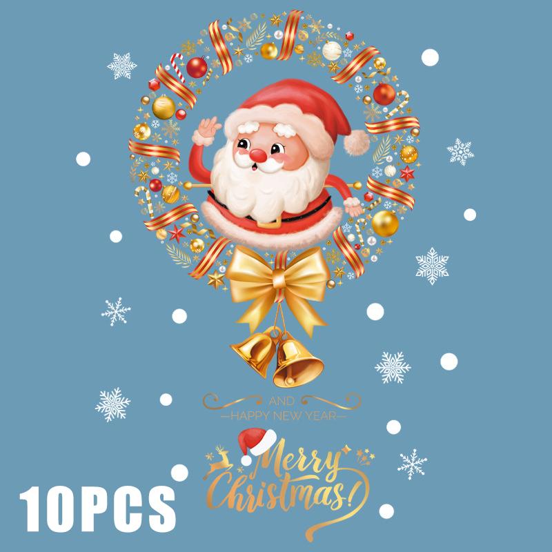 Christmas Window Decals Static Cling Santa Claus Snowflake Stickers for Glass Decor Store Display Festive Designs