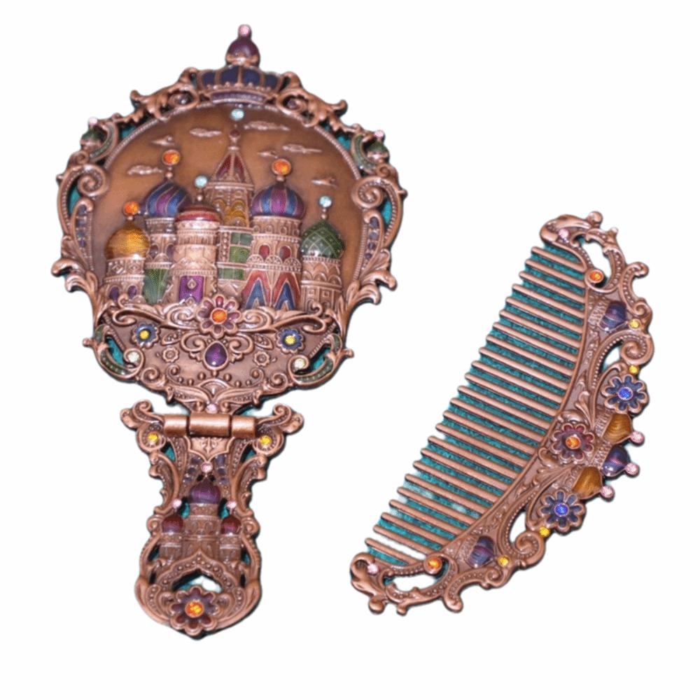 3D Handheld Handheld Mirror Set Collapsible Foldable Cosmetic Mirror  Home Decoration