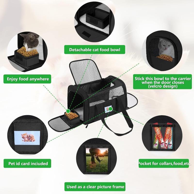 Extra Large Pet Carrier 20 Lbs+, Soft Sided Cat Carriers for Large Cats Under 25 Lbs, Folding Big Dog Carrier 20"x13"x13"