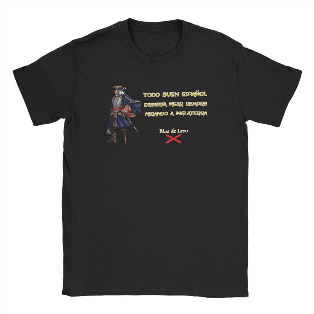 Blas De Lezo Frase T Shirt Men Cotton Vintage T-Shirts Crew Neck Tee Shirt Short Sleeve Clothes Graphic Printed