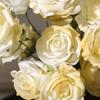 Fashion 3 Heads Simulated Rose Bouquet Silk Rose Soft Artificial Flowers Vintage Flower Bouquet Photography Props