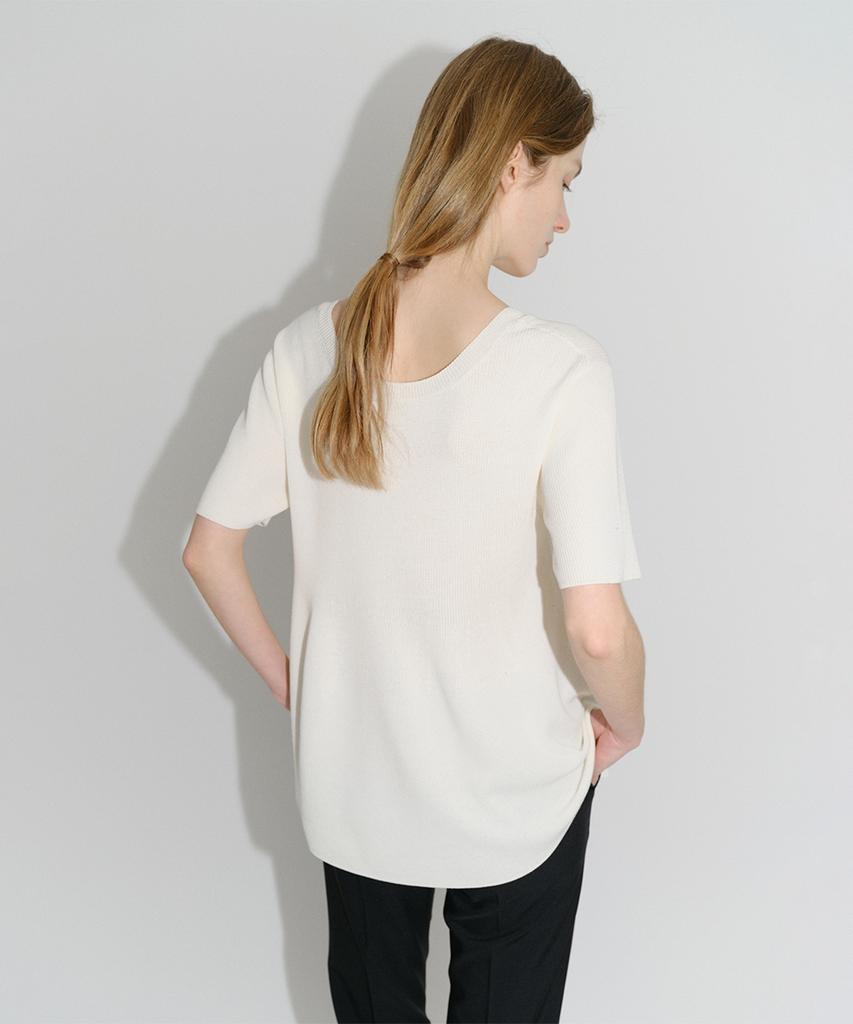 Ia Sue Flare Knit Top (Ivory)