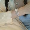 Opal bow rice bead bracelet ins wind sweet star bracelet girl wind versatile jewelry