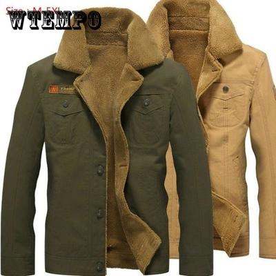 Winter Men's Jacket Pilot Warm Cotton Jacket Men's Fur Collar Military Tactical Jacket