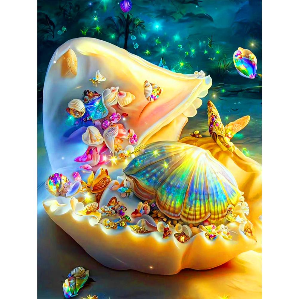 2pcs 5D DIY Full Round Drill Diamond Painting Dream Shells Kit Decor 30x40cm
