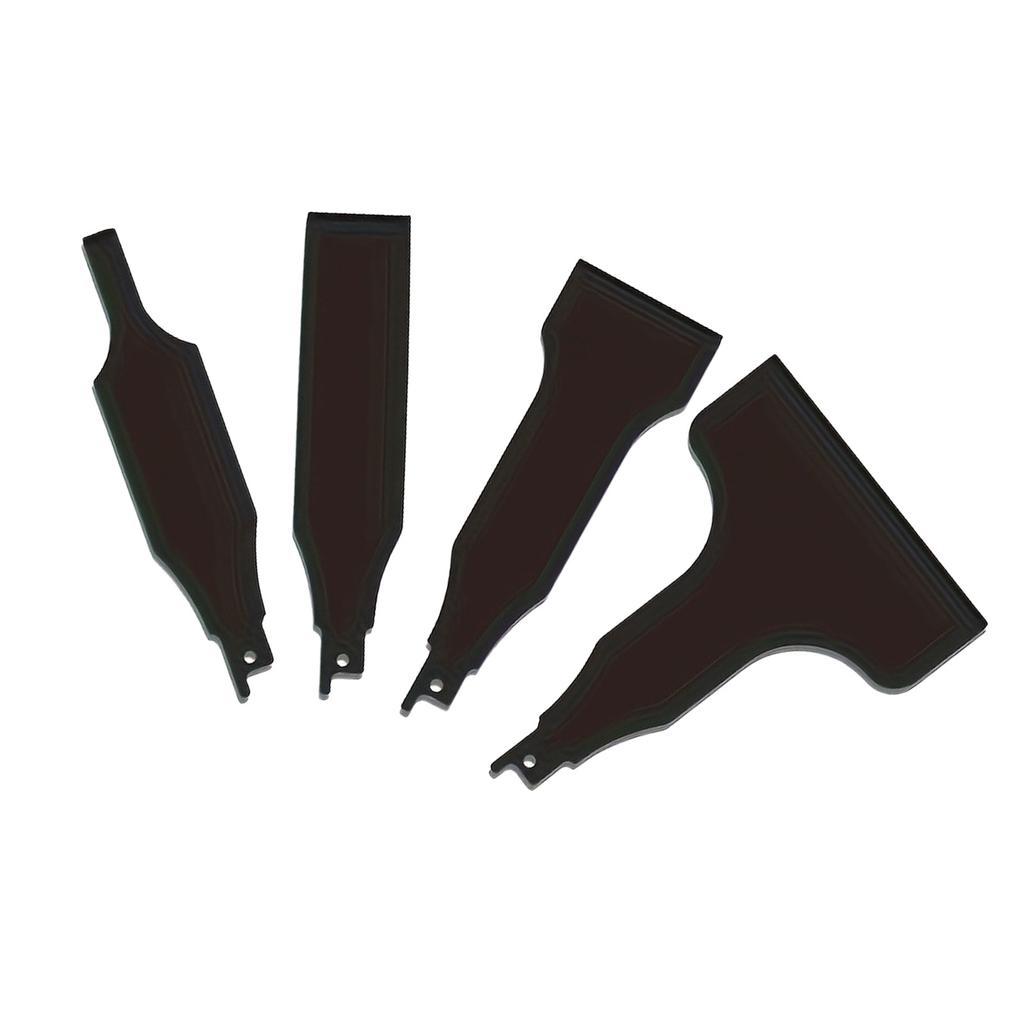4 Piece Multi Size Reciprocating Scraper Blades Putty Removal Kit For Steel Tile Putty Removal And Surface Preparation