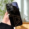 Für Realme GT7 5G Hülle Luxus Malerei Cover Gehärtetes Glas Handyhülle Für Realme GT 7 Fundas Harte PC Stoßfeste Schale Bumper
