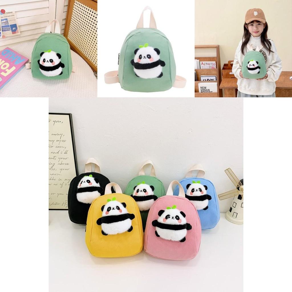 Adorabile Zaino Peluche Panda Cartone Animato Per Bambini Con Materiale In Tela Traspirante