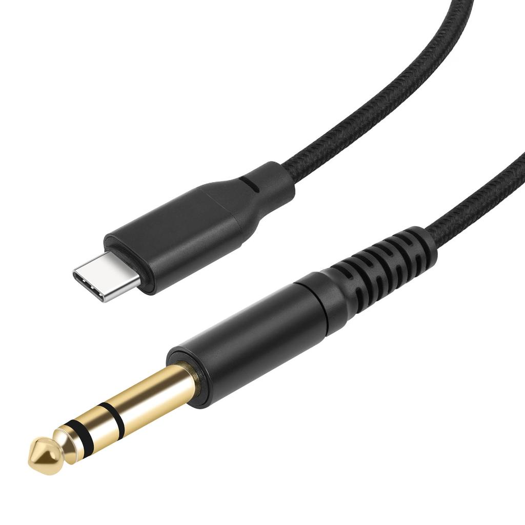 USB C To 6.35mm 1/4 Inch TRS Cable USB C To 6.35mm TRS Stereo Audio Cable for Smartphone Laptop Link To Amplifier Speaker