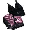 2 szt. Damska koronkowa bielizna nocna Bielizna Topy Zestaw szortów Babydoll Piżama Bielizna nocna