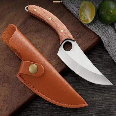 Stainless Steel Boning Knife Hand Forged Butcher Knife Camping Barbecue Cutting Fruit Outdoor Portable Kitchen Knife