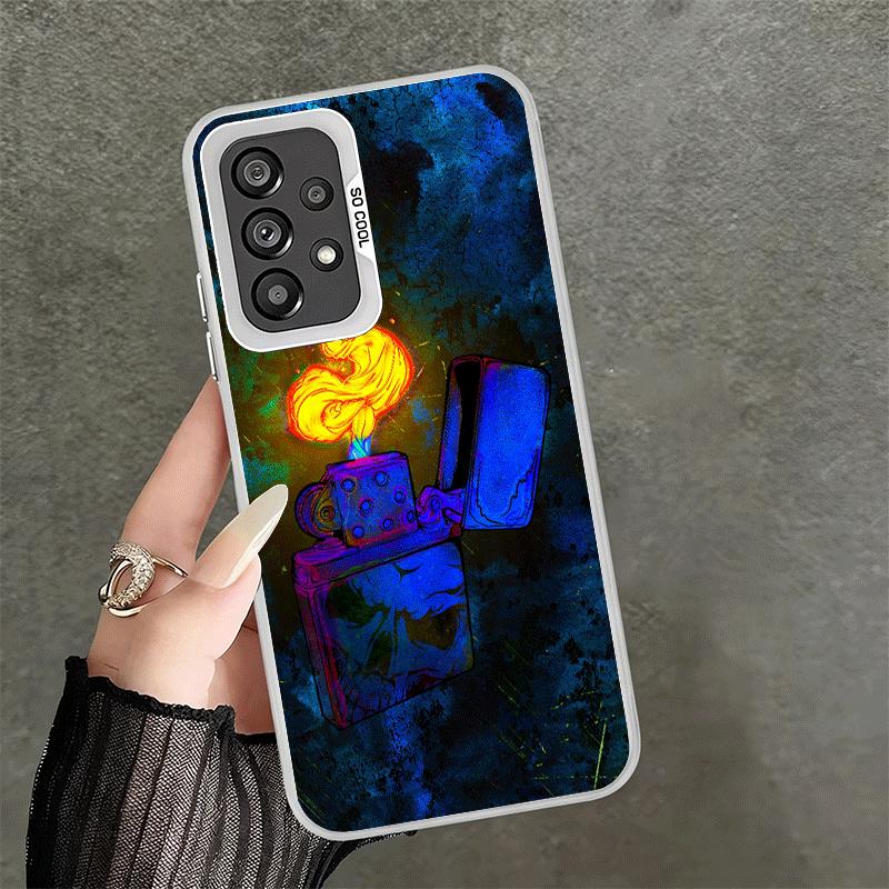 Lighter Cool Pattern Soft Phone Case for Samsung A17 A16 A15 A14 A13 A57 A56 A55 A54 A53 A37 A36 A35 A34 A33 A26 A25 A24 A23 A52