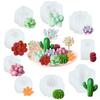 9Pcs Succulent Silicone Mold Safe Cactus Flower Resin Mold Silicone Candle Mold Durable 3D Succulent Resin Epoxy Casting Mold