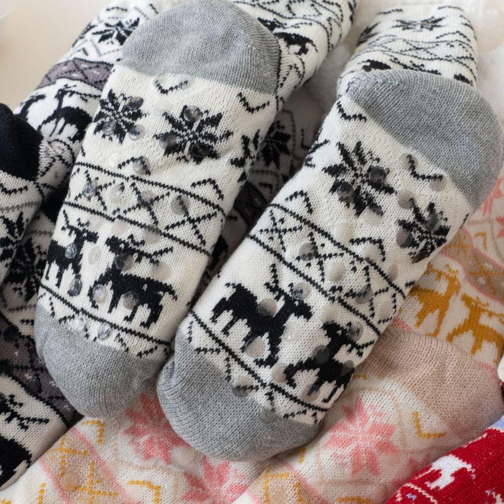 Warm Thermal Lining Non-Slip Floor Socks Anti-Slip Grip Thermal Winter Socks Winter Season