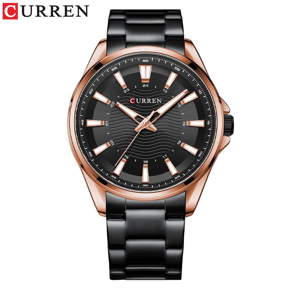 CURREN 8424 Men s Waterproof Steel Band Quartz Watch - Business Casual Style