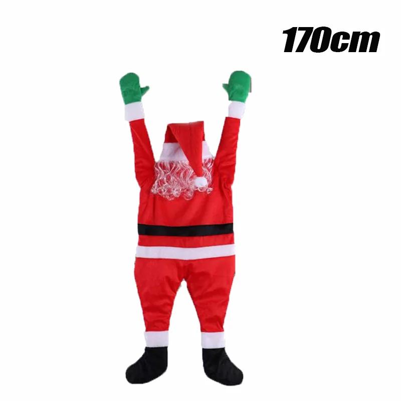Santa Claus Decoration Light Up Santa Claus Outdoor Indoor Hanging Climbing Santa Claus Bookshelf Mantel Christmas Decoration