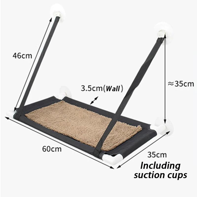 

Double-layer Kitten Hammack Hanging Window Sunbathing Cat Hammack Velvet Mat Suction Cup Cat Sisal Scratching Post Durable
