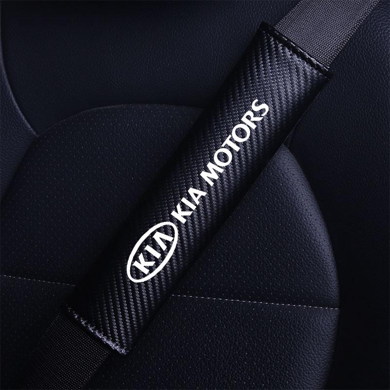 AHN1 Car Safety Belt Harness Shoulder Adjuster Pad Cover For KIA Sportage Cerato Optima K2 K3 K4 K5 Rio Soul Stonic Car Accessories