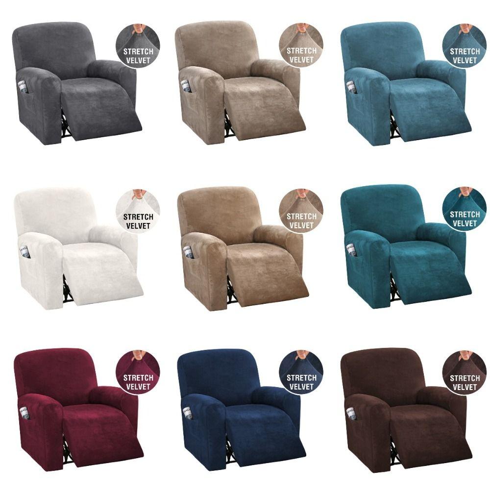 Stretchy Recliner Chair Covers Velvet Sofa Protector Thick Couch Slipcovers  Lazy Boy