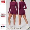 New Fitness Yoga Long-sleeved Suit Casual and Comfortable Quick-drying Sports Running Fitness Shorts