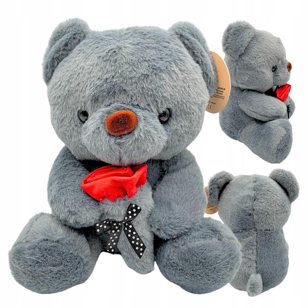 Teddy Bear Plush Toy For Valentine's Day Unique Teddy Bear With Rose 25 Cm
