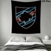 Unione Calcio Sampdoria Wandteppich Ästhetischer Wandbehang Bedruckter Stoffdecke Dekorative Wandteppiche für Schlafzimmer Wohnzimmer Heimdekoration
