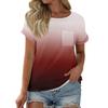 Women's T Shirt Tee Printed Short Sleeve Pocket Daily Weekend Fashion Basic Round Neck Regular Top
