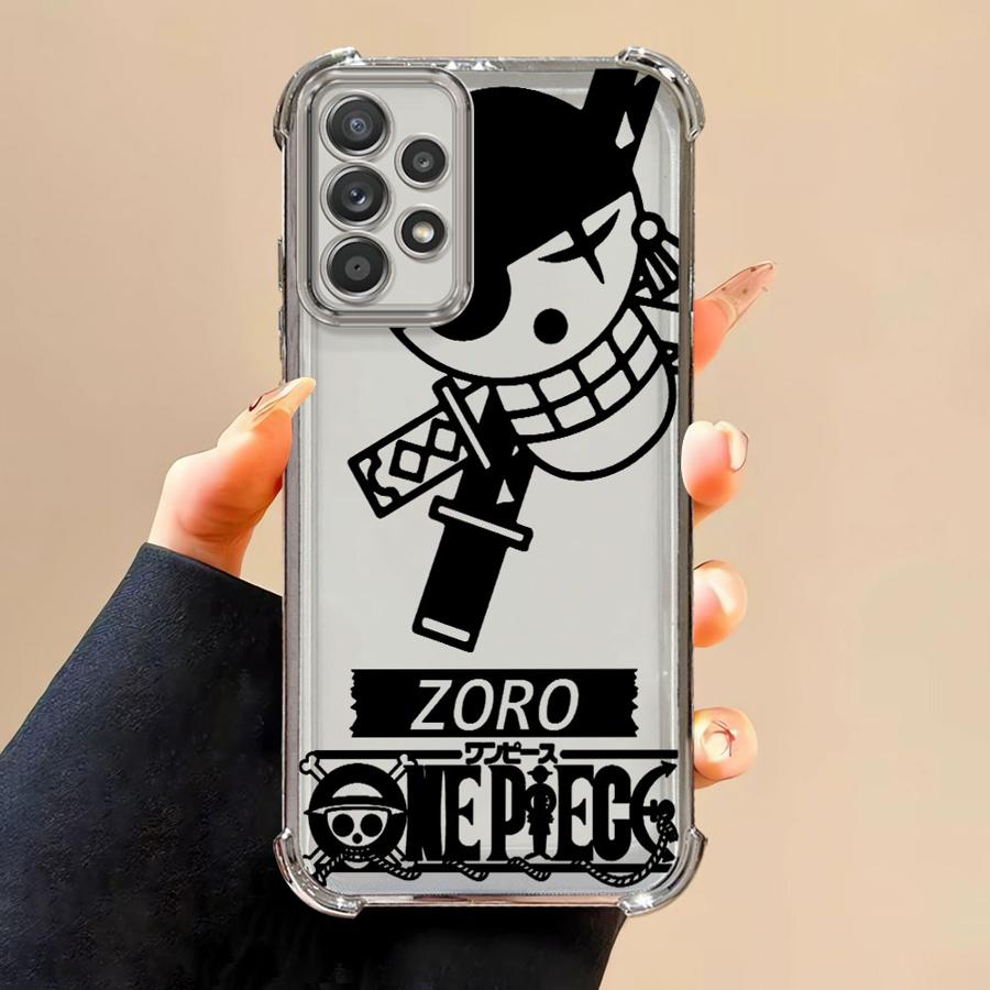 Case for Samsung Galaxy A33 A26 A35 A36 A21s A16 A24 A15 A25 A52 A55 A13 Soft Phone Cover One Piece Zoro Luffy