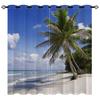 High-Density Blackout Curtains Beach Curtains Seaside Vacation Series 9 Digital Printing Blackout Curtains
