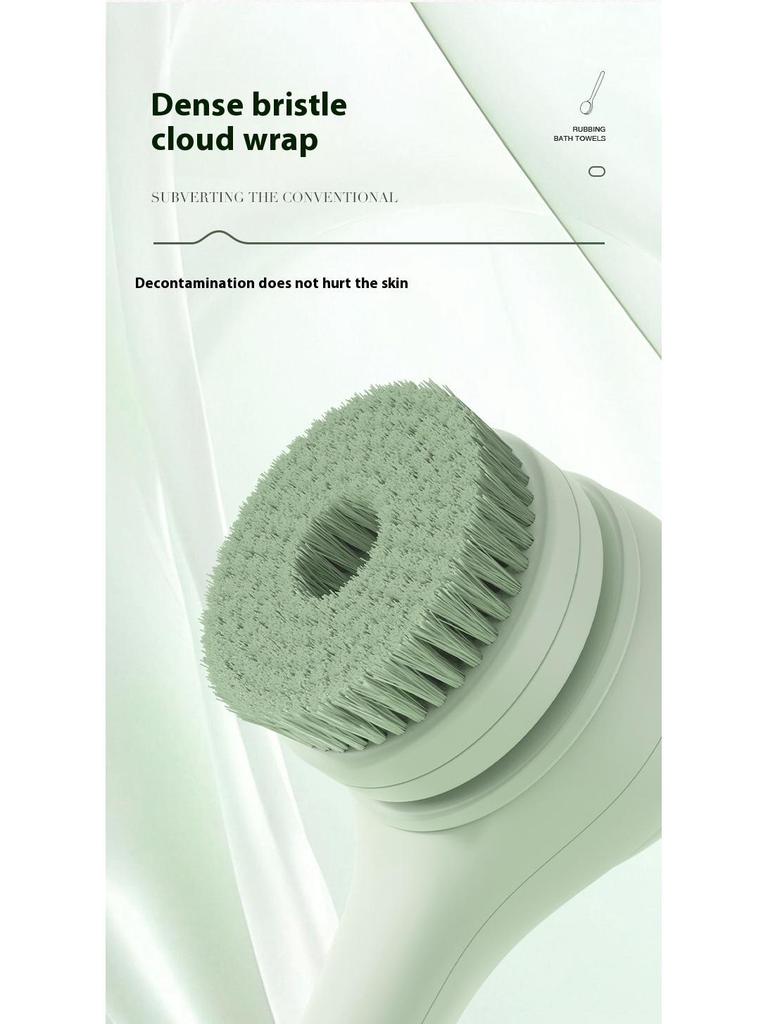 Wireless Smart Electric Bath Brush with Long Handle, Waterproof & Automatic Scrubber for Back and Body